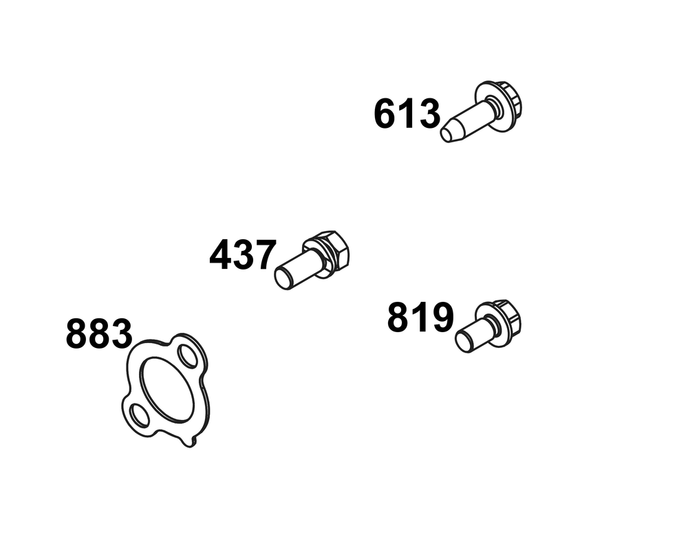 Exhaust Group Diagram and Parts List for 305442-0636-F1 200000 - 399999 Briggs and Stratton Engine